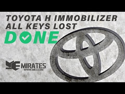 Toyota H Immobilizer All Key Lost Done