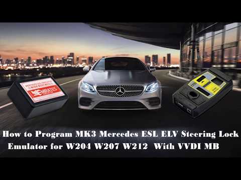 How to Program MK3 Mercedes ESL ELV Steering Lock Emulator for W204 W207 W212 With VVDI MB