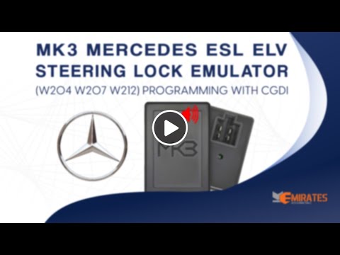 MK3 Mercedes ESL ELV Steering Lock Emulator W204 W207 W212 programming With CGDI