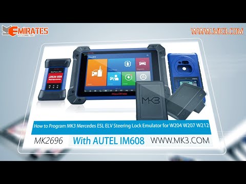 How to Program MK3 ELS ELV Steering Lock Emulator for W204 W207 W212 with AUTEL IM608