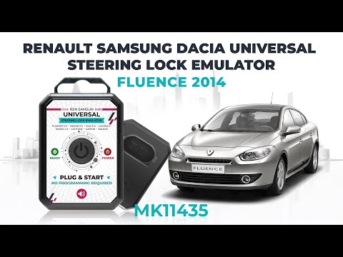 How to connect Renault Samsung Dacia universal steering lock emulator for Fluence2014 (Plug & Start)