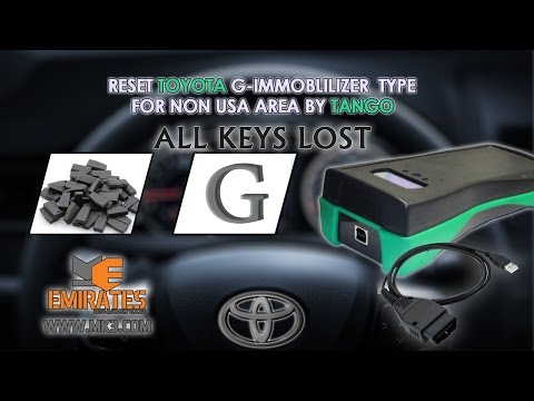 HOW TO RESET TOYOTA G IMMOBLILIZER TYPE FOR NON USA AREA VIA TANGO ALL KEYS LOST