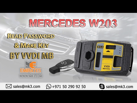 MERCEDES W203 READ PASSWORD & MAKE KEYS BY VVDI MB