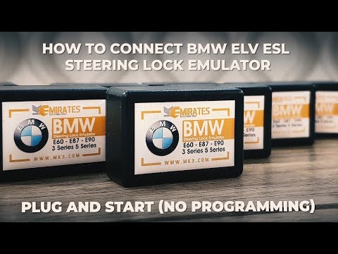 How to connect BMW ELV ESL Steering Lock Emulator (Plug and Start)