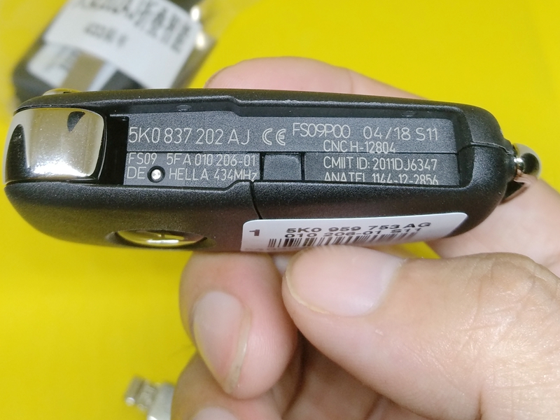 202AJ Smart Keyless Key 3B for VW 433Mhz