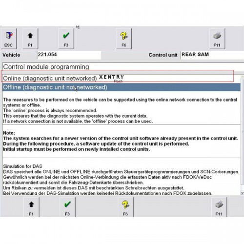 Codificación SCN en línea para el escáner de diagnóstico MB SD C4