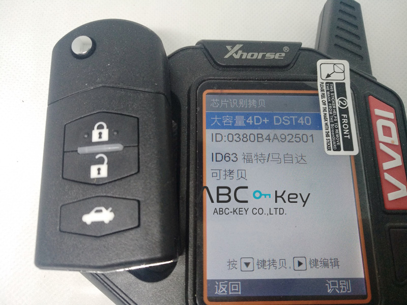 3B Flip Remote Key para Mazda