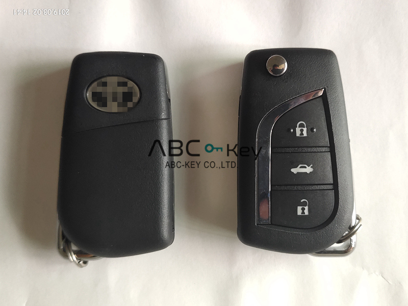 OEM Toyota Corolla  flip remote key 3Buttons 433MHZ 8A H CHIP