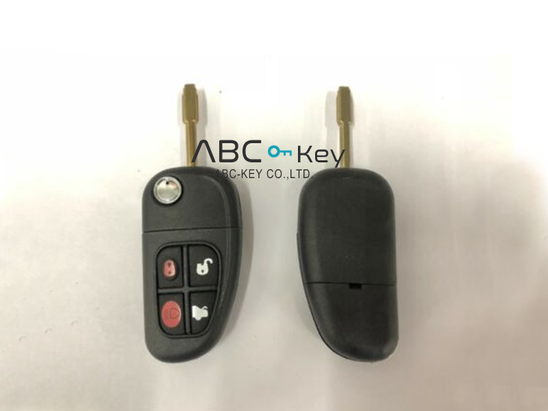 Jaguar folding remote key 4 button 